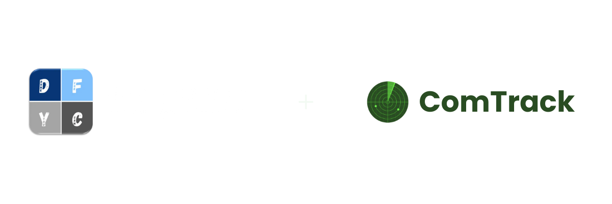 DFY transparent logo x ComTrack transparent logo