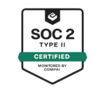 SOC type 2 certified badge monitored by compai